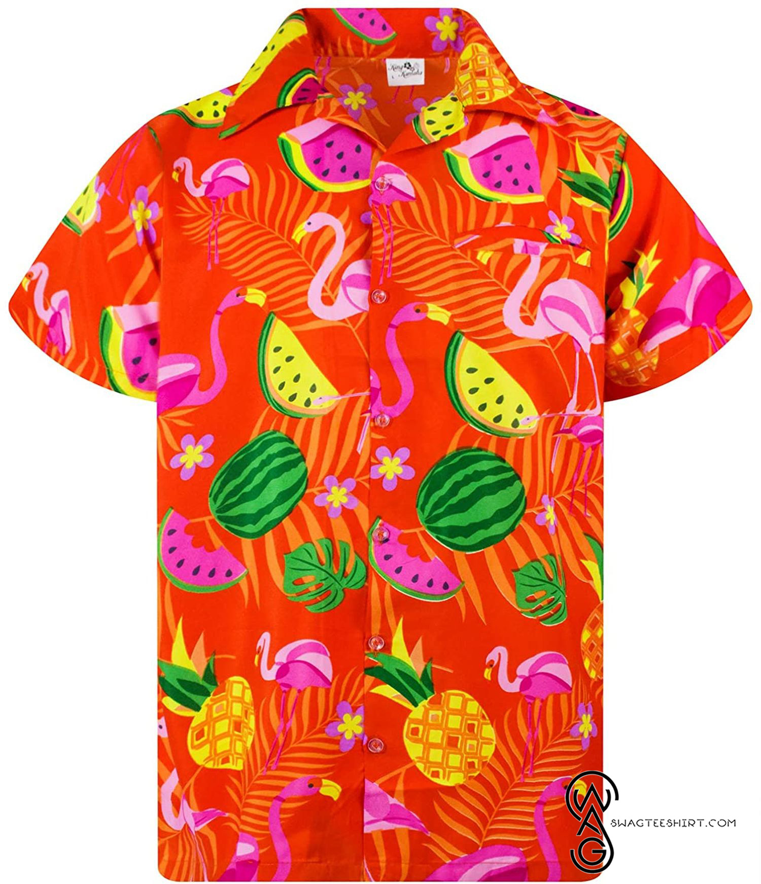 [Top Trending] Funky Aloha Hawaiian Beach Summer Print Melon Flamingo Fruits Full Printing Hawaiian Shirt